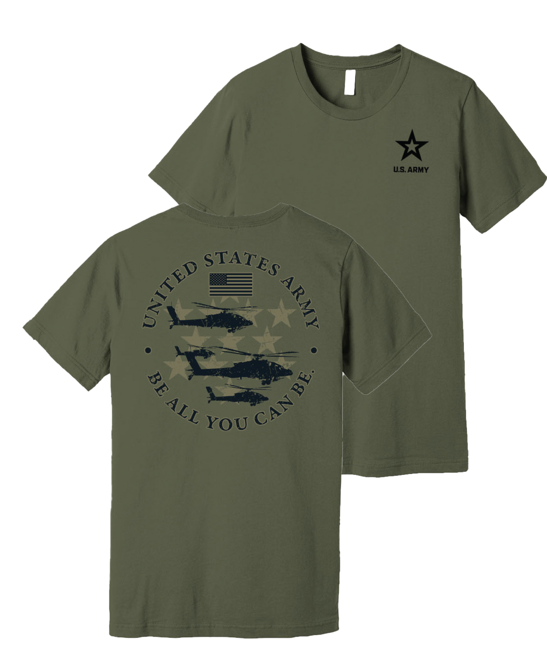 Army T-Shirt "Be All You Can Be." (Military Green)