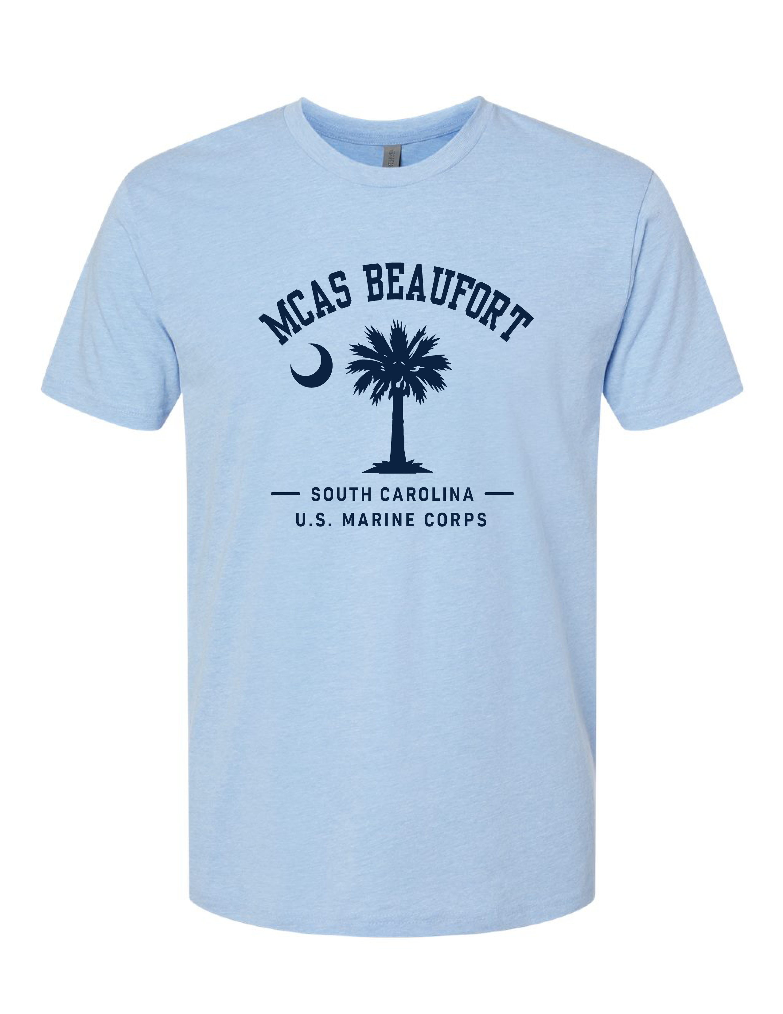 United States Marine Corps MCAS Beaufort T-Shirt - Heather Columbia Blue