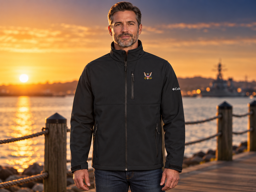 U.S. Navy Columbia Ascender Soft Shell Jacket (Black)