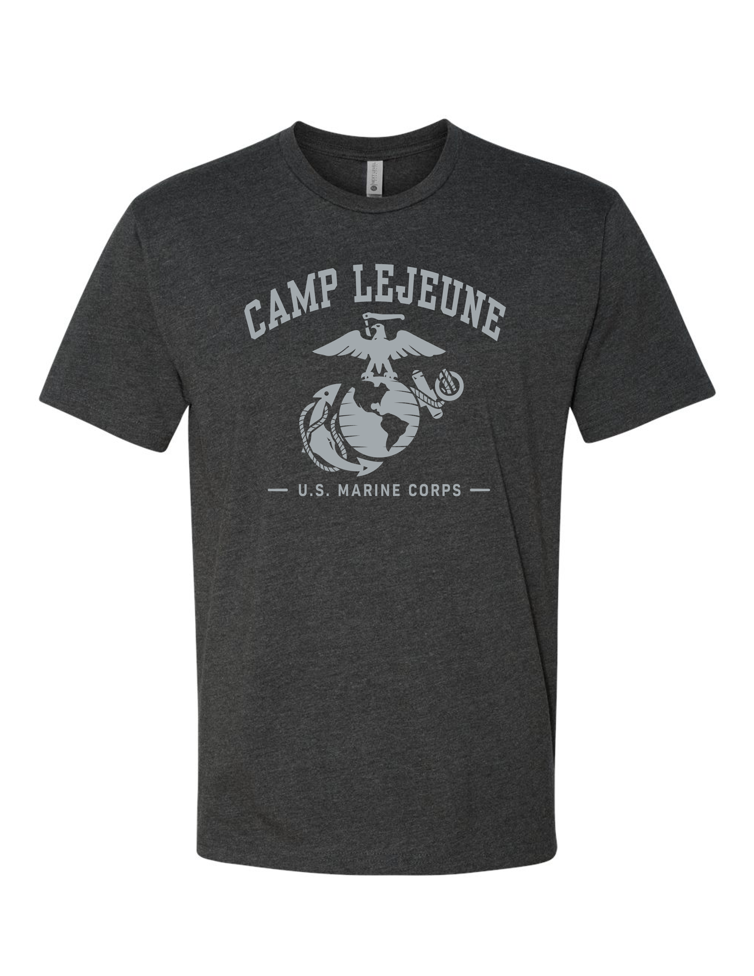 United States Marine Corps Camp Lejeune T-Shirt - Charcoal