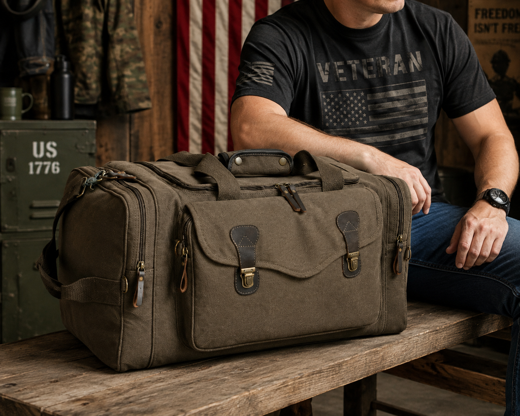 Rothco Military-Inspired Heavyweight Canvas Weekender Duffel Bag (Olive Drab)