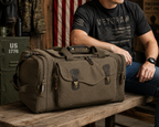 Rothco Military-Inspired Heavyweight Canvas Weekender Duffel Bag (Olive Drab)