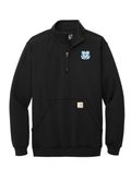 U.S. Coast Guard Carhartt Midweight 1/4-Zip Mock Neck Sweatshirt Pullover (Black)