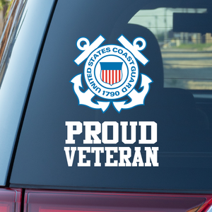Coast Guard Veteran Vinyl Decal