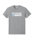 Coast Guard Proud Daughter Graphic Tee - Athletic Heather