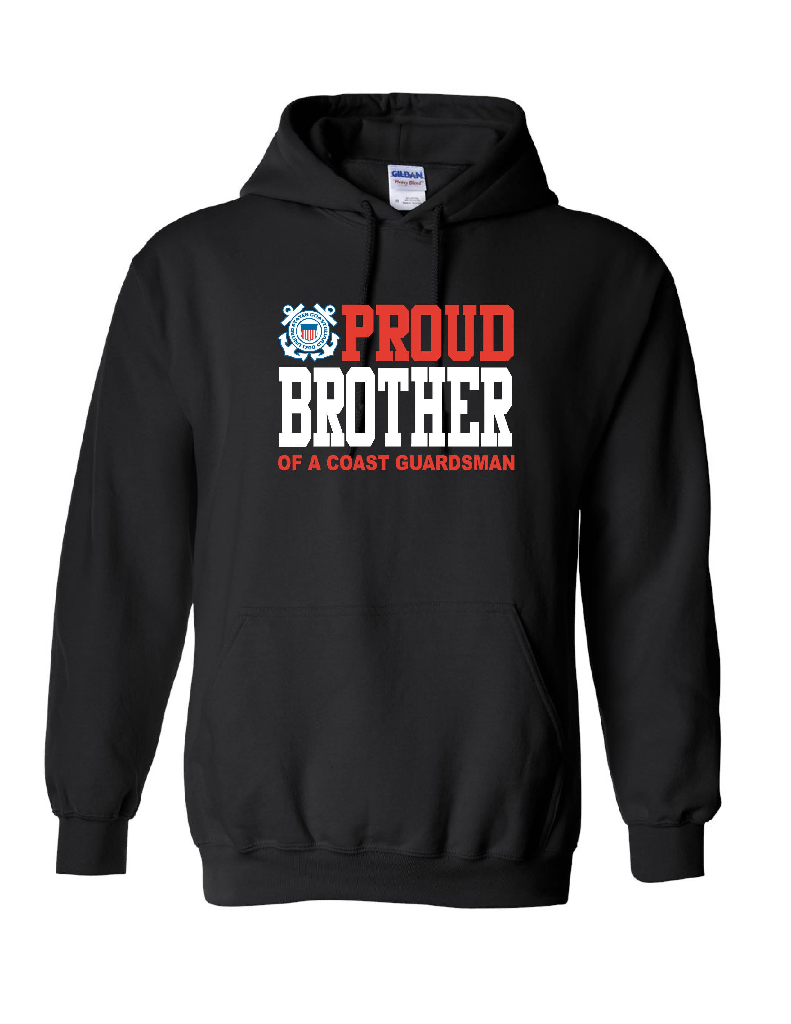 Proud Brother of a Coast Guardsman Hoodie - Black