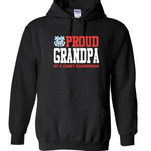 Proud Grandpa of a U.S. Coast Guardsman Hoodie - Black