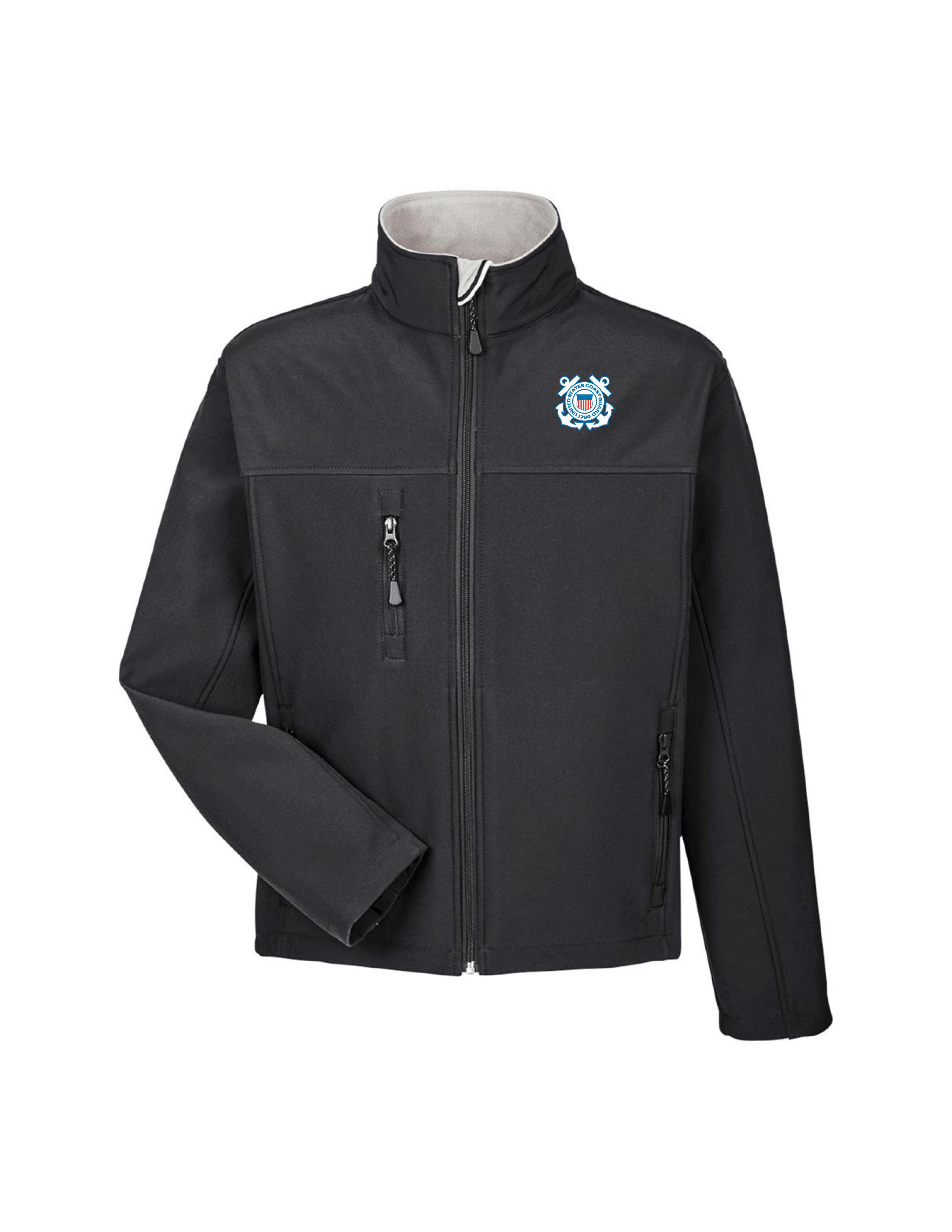 Coast Guard Soft Shell Zip Jacket (Black) – Oak and Liberty