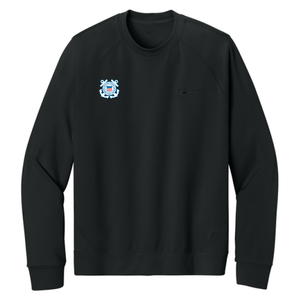 U.S. Coast Guard Embroidered Nike Dri-FIT Primary Crewneck Sweatshirt (Black)