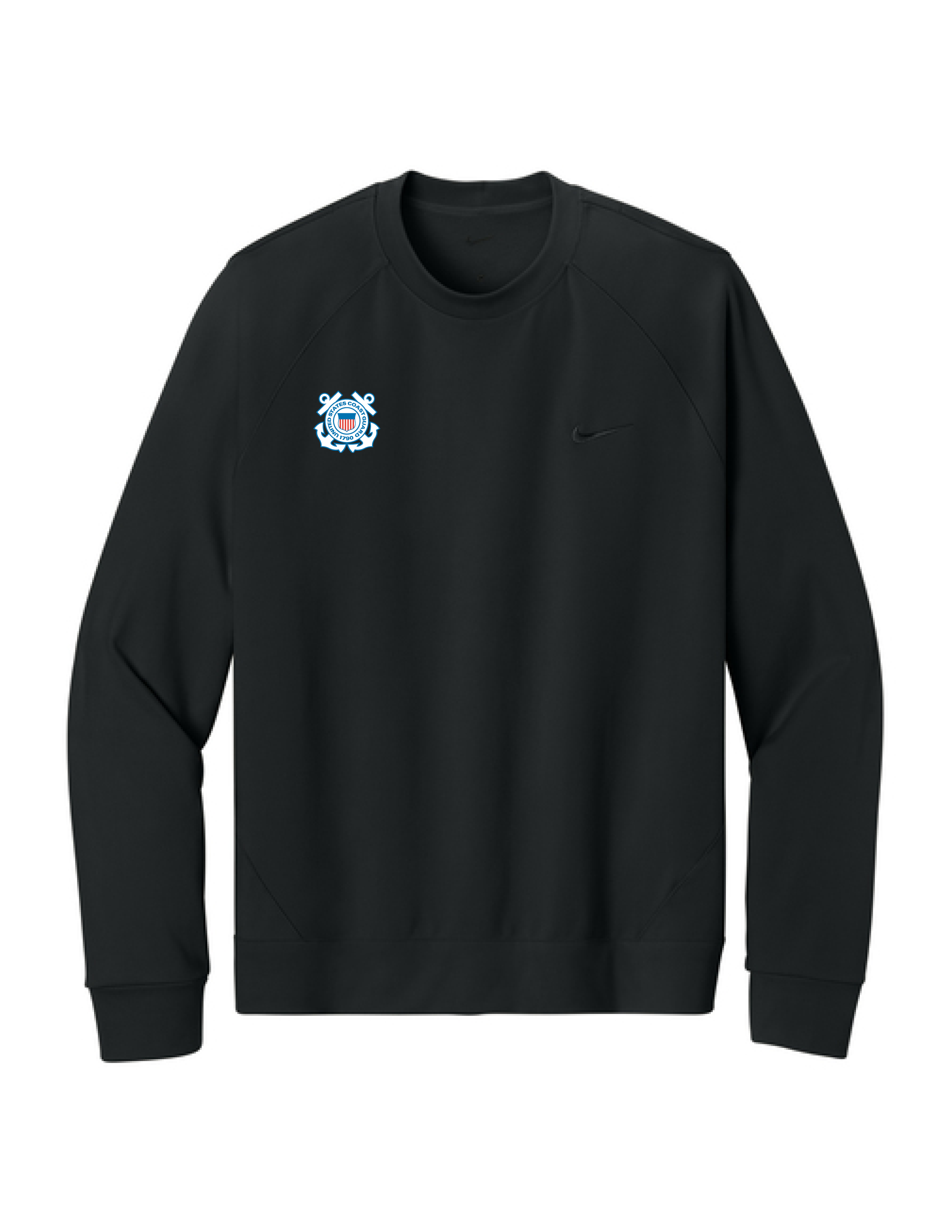 U.S. Coast Guard Nike Dri-FIT Primary Crewneck Sweatshirt (Black)