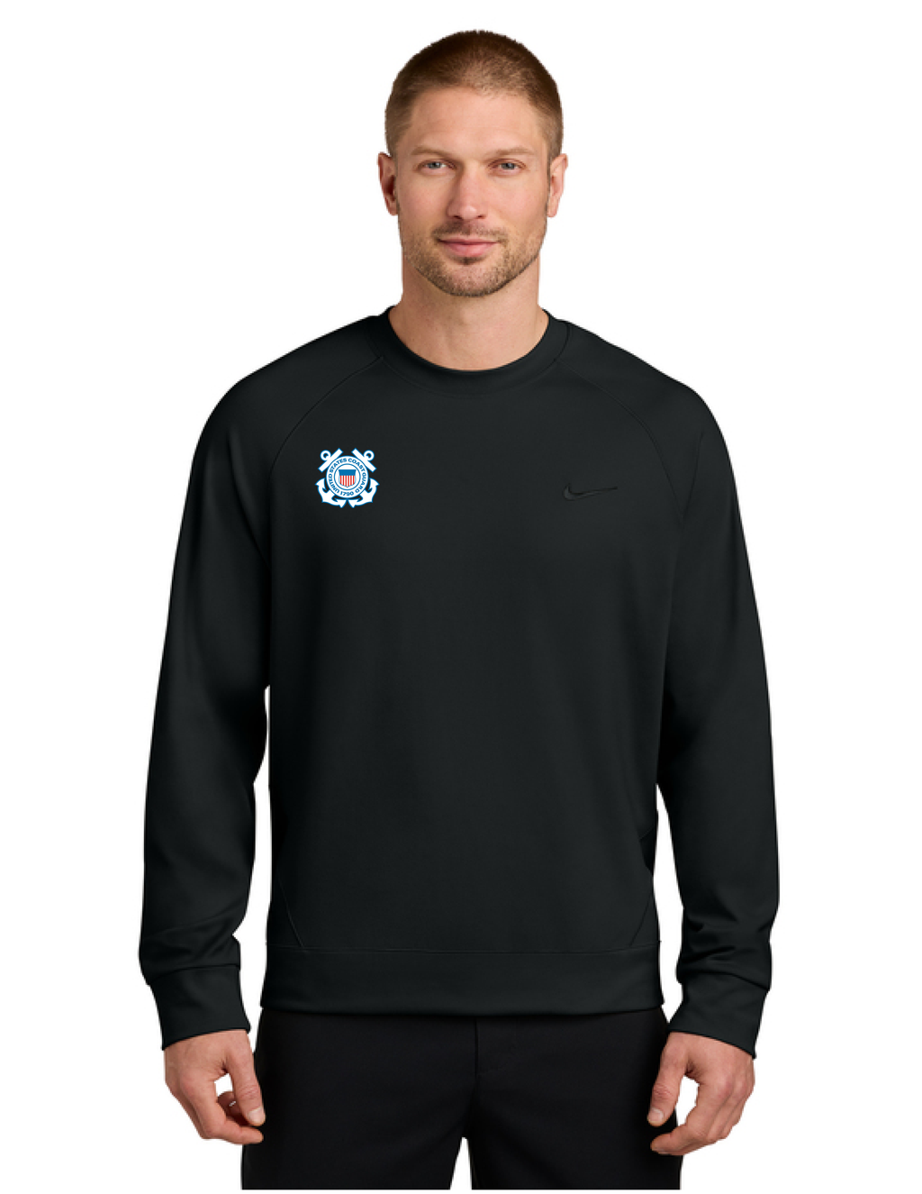 U.S. Coast Guard Nike Dri-FIT Primary Crewneck Sweatshirt (Black)