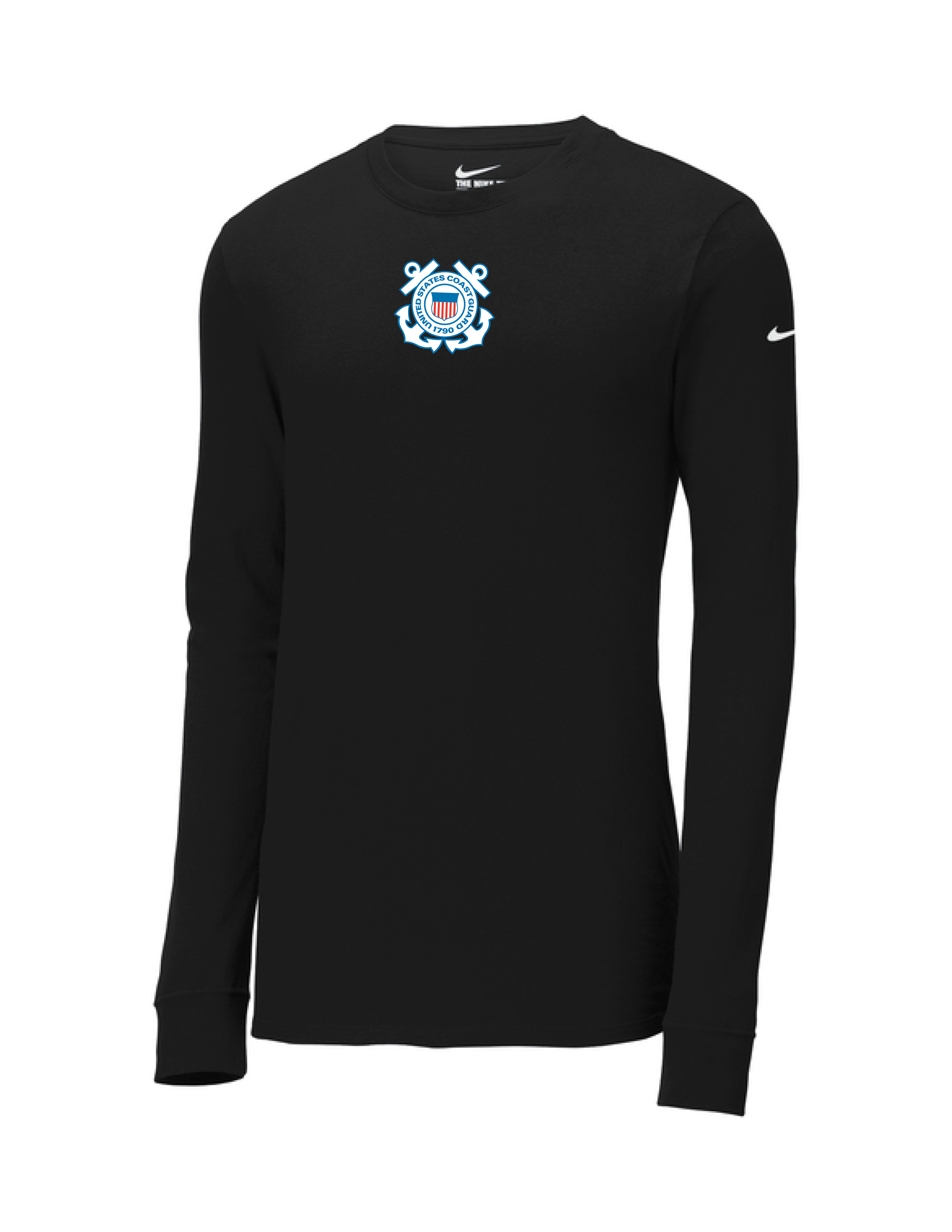Coast Guard Nike Dri-Fit Performance Long Sleeve Shirt (Black)