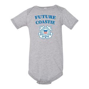 U.S. Coast Guard Future Coastie Infant Onesie (Athletic Heather)
