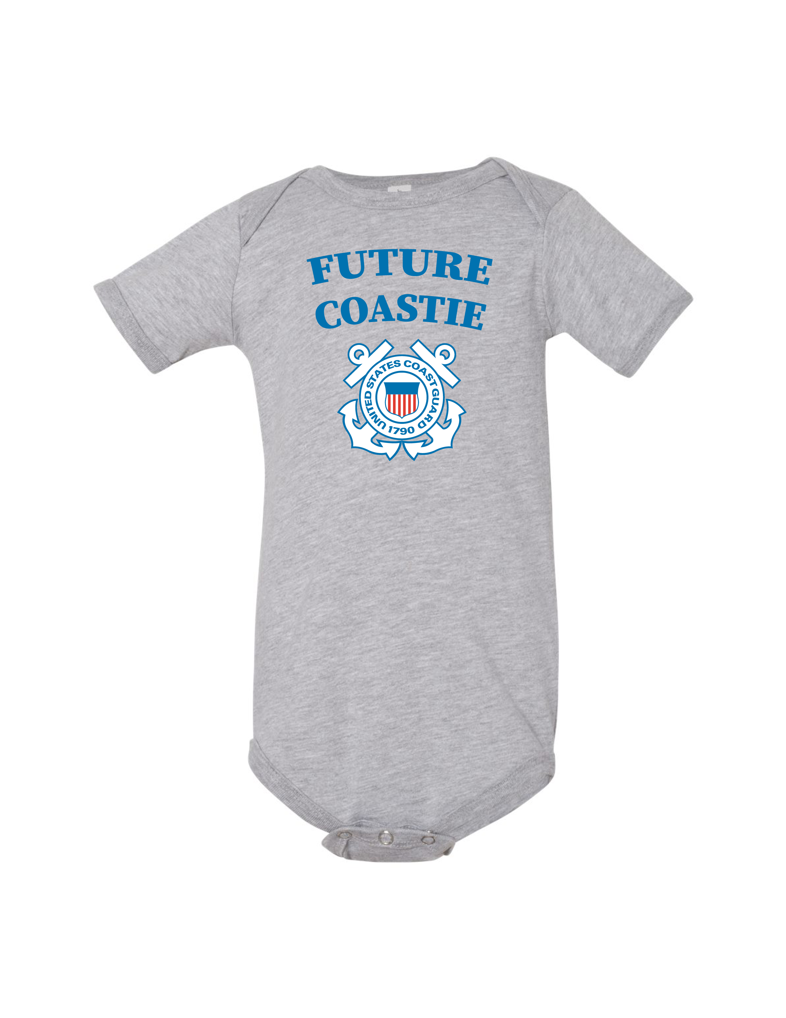U.S. Coast Guard Future Coastie Infant Onesie (Athletic Heather)