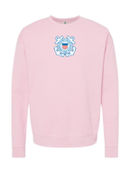 U.S. Coast Guard Fleece Crewneck Sweatshirt (Light Pink)
