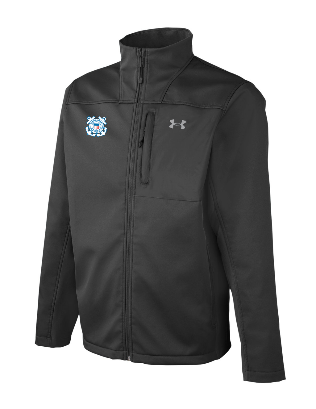 Coast Guard Zip Under Armour Jacket (Black)
