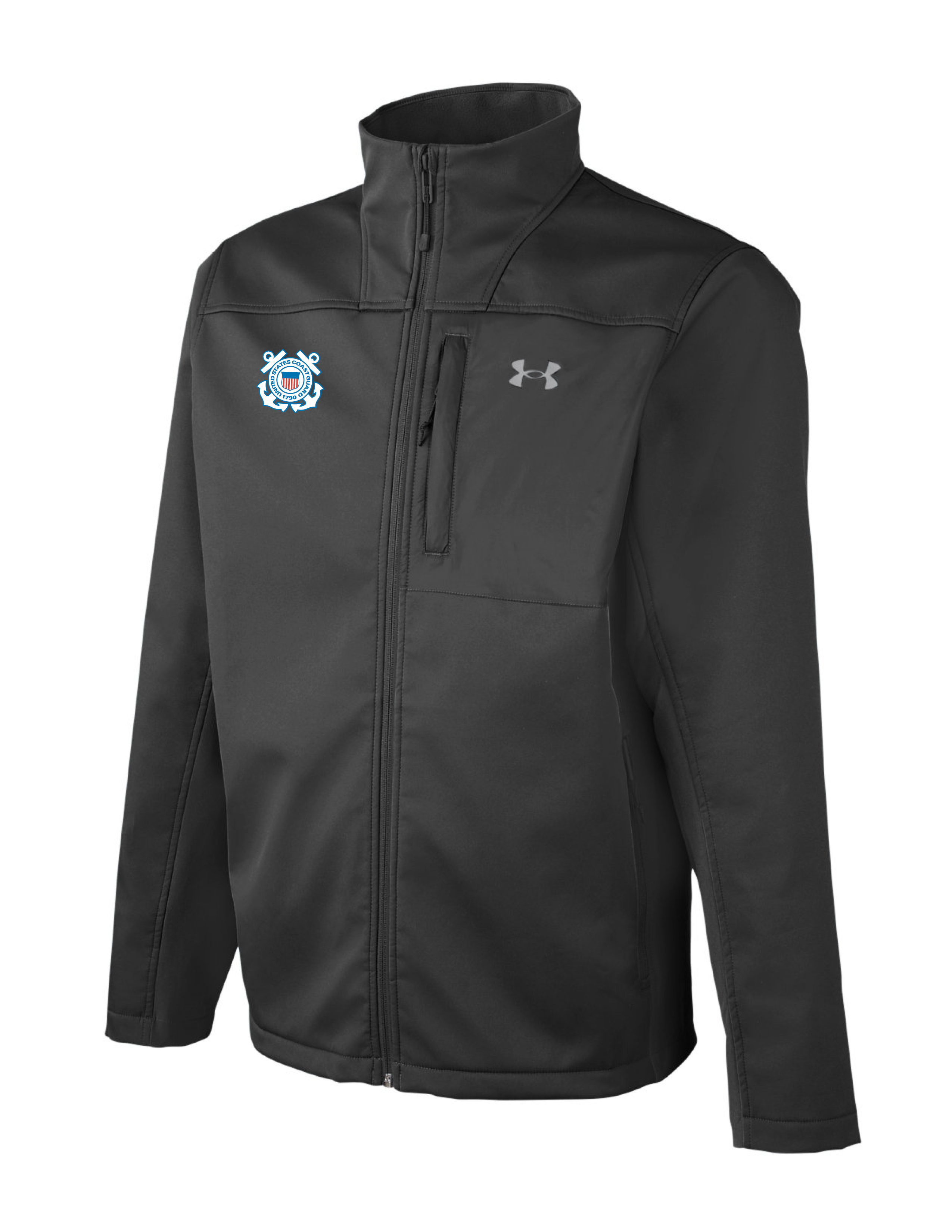 Coast Guard Zip Under Armour Jacket (Black)