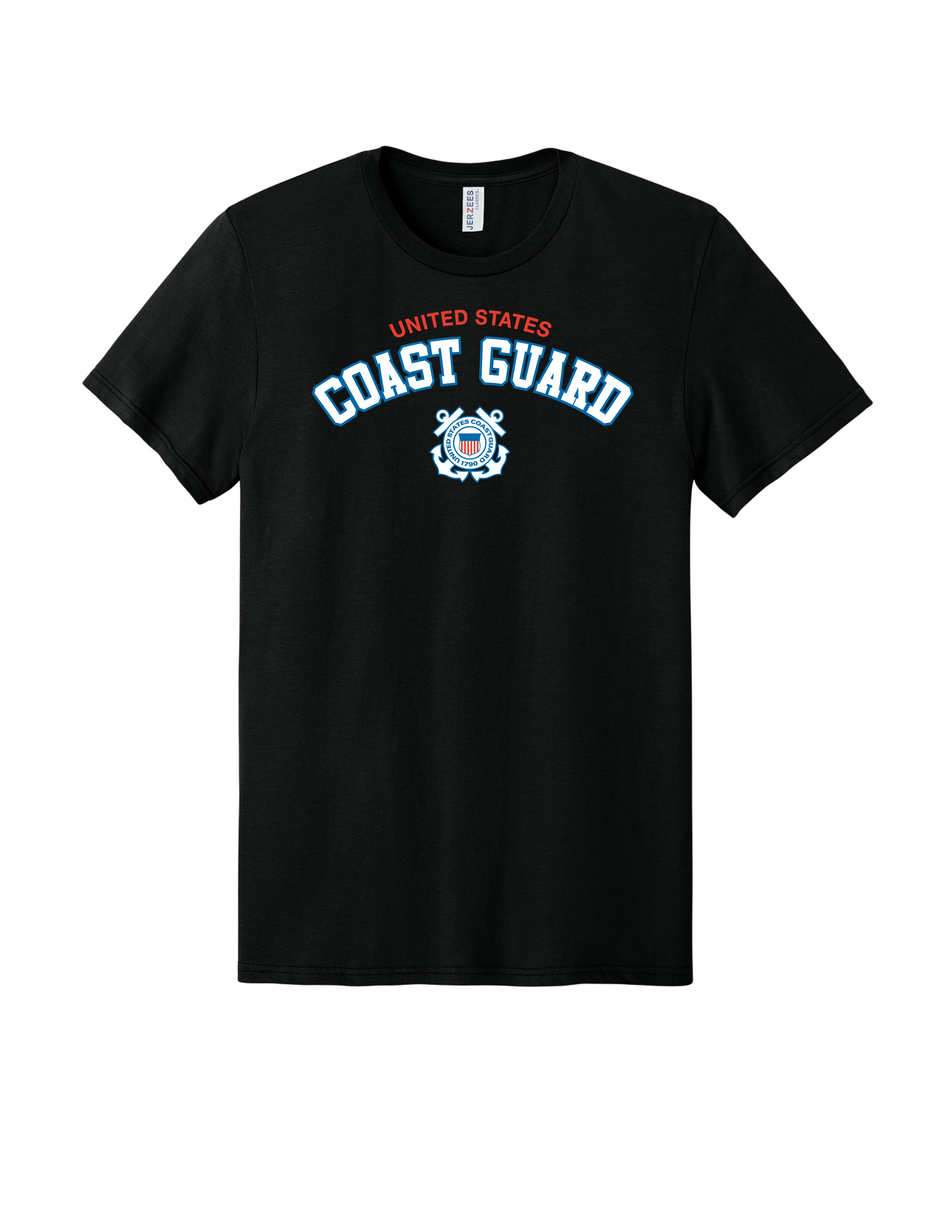 Youth Coast Guard Arch Logo Graphic Tee - Black