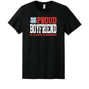 Proud Boyfriend of a U.S. Coast Guardsman Graphic Tee - Black
