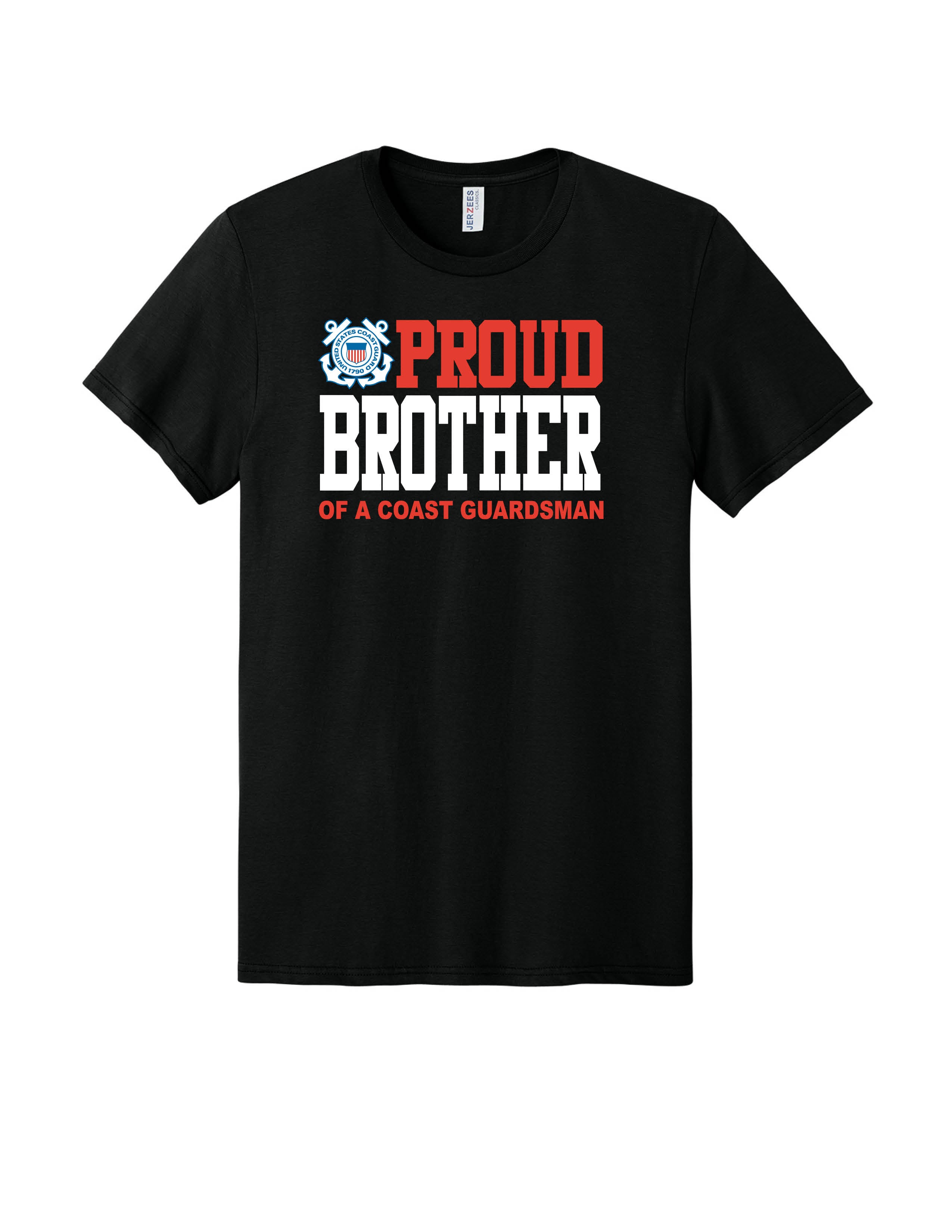Proud Brother of a Coast Guardsman Graphic Tee - Black