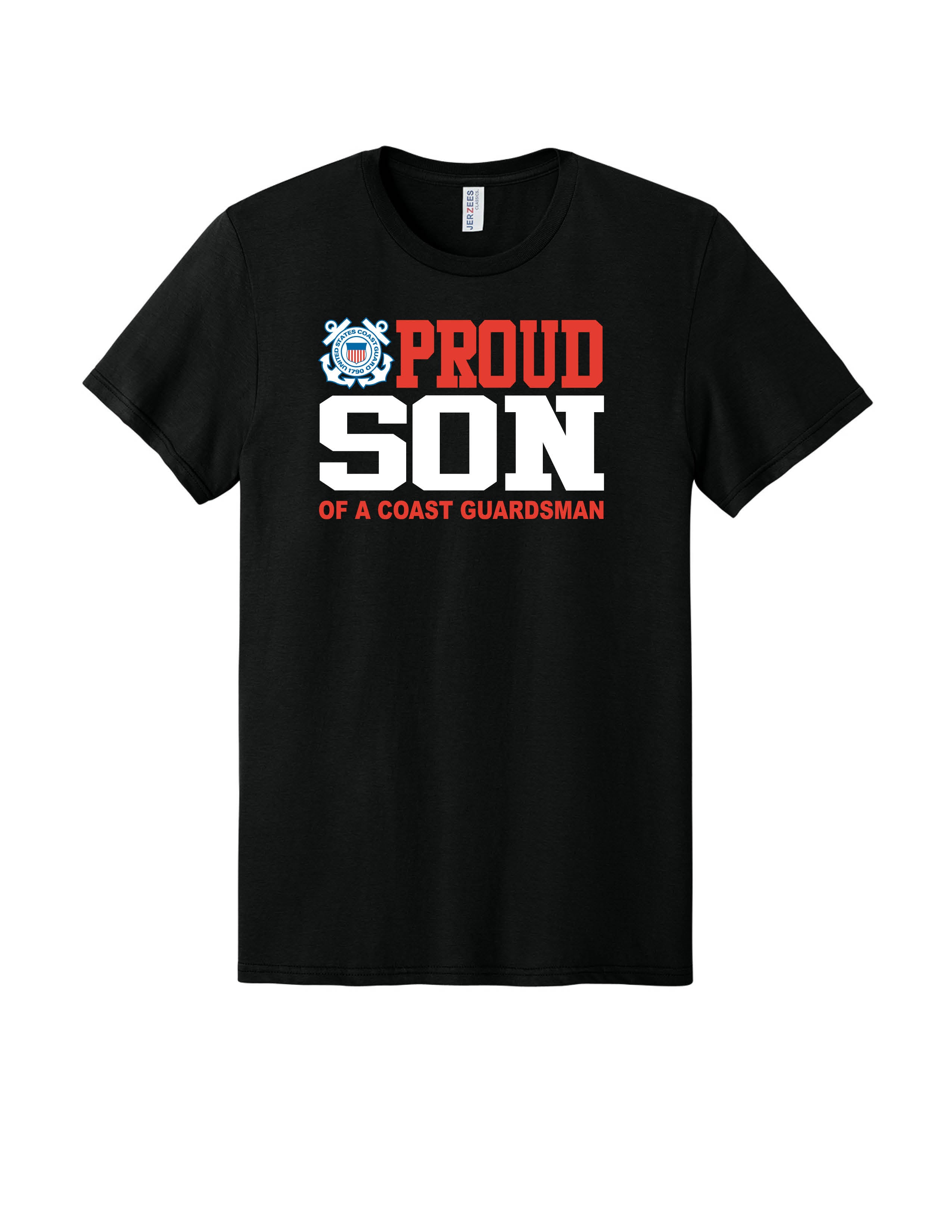 Proud Son of a Coast Guardsman Graphic Tee - Black
