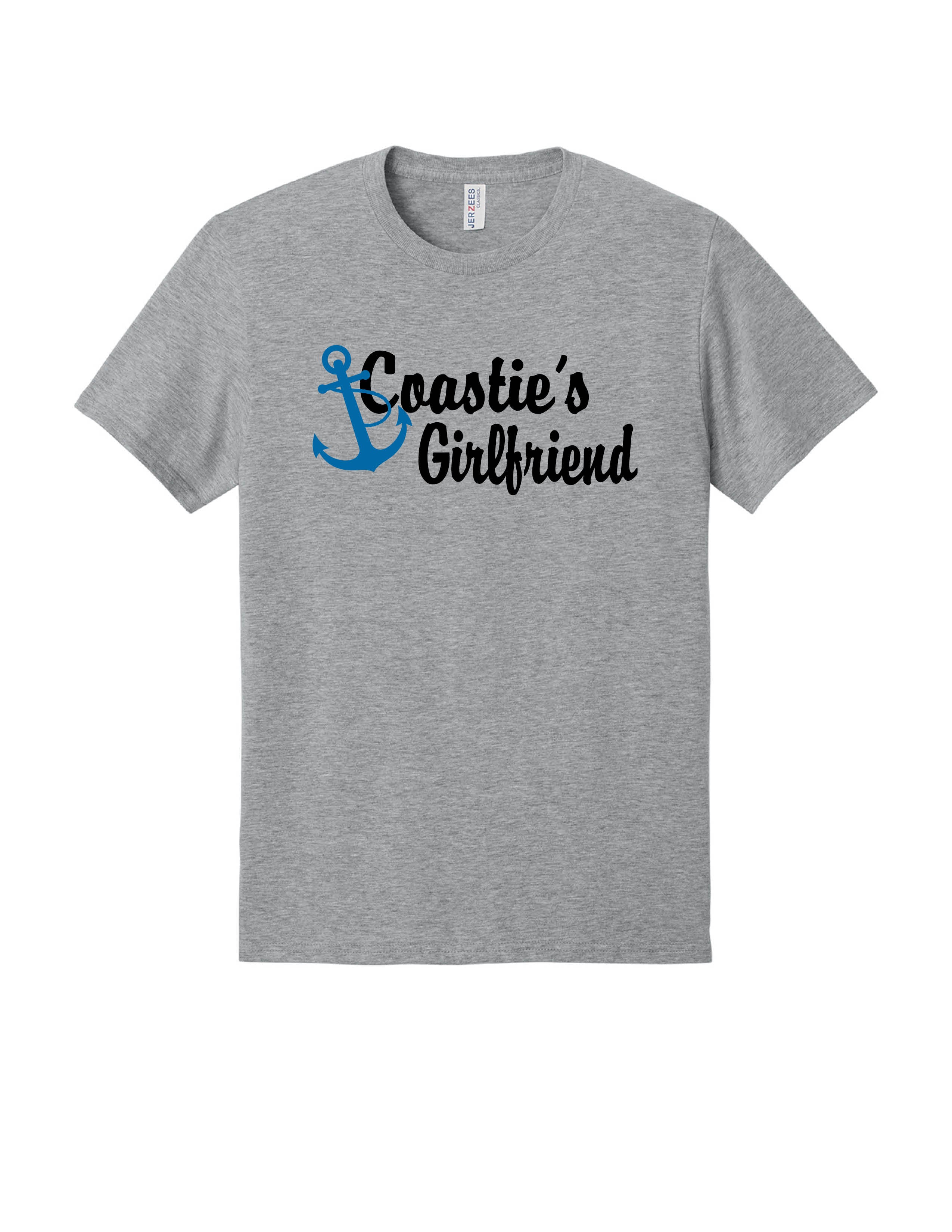 Coastie's Girlfriend Coast Guard Graphic Tee - Athletic Heather
