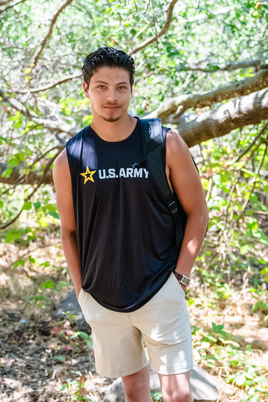 Army Muscle Shirt (Black)