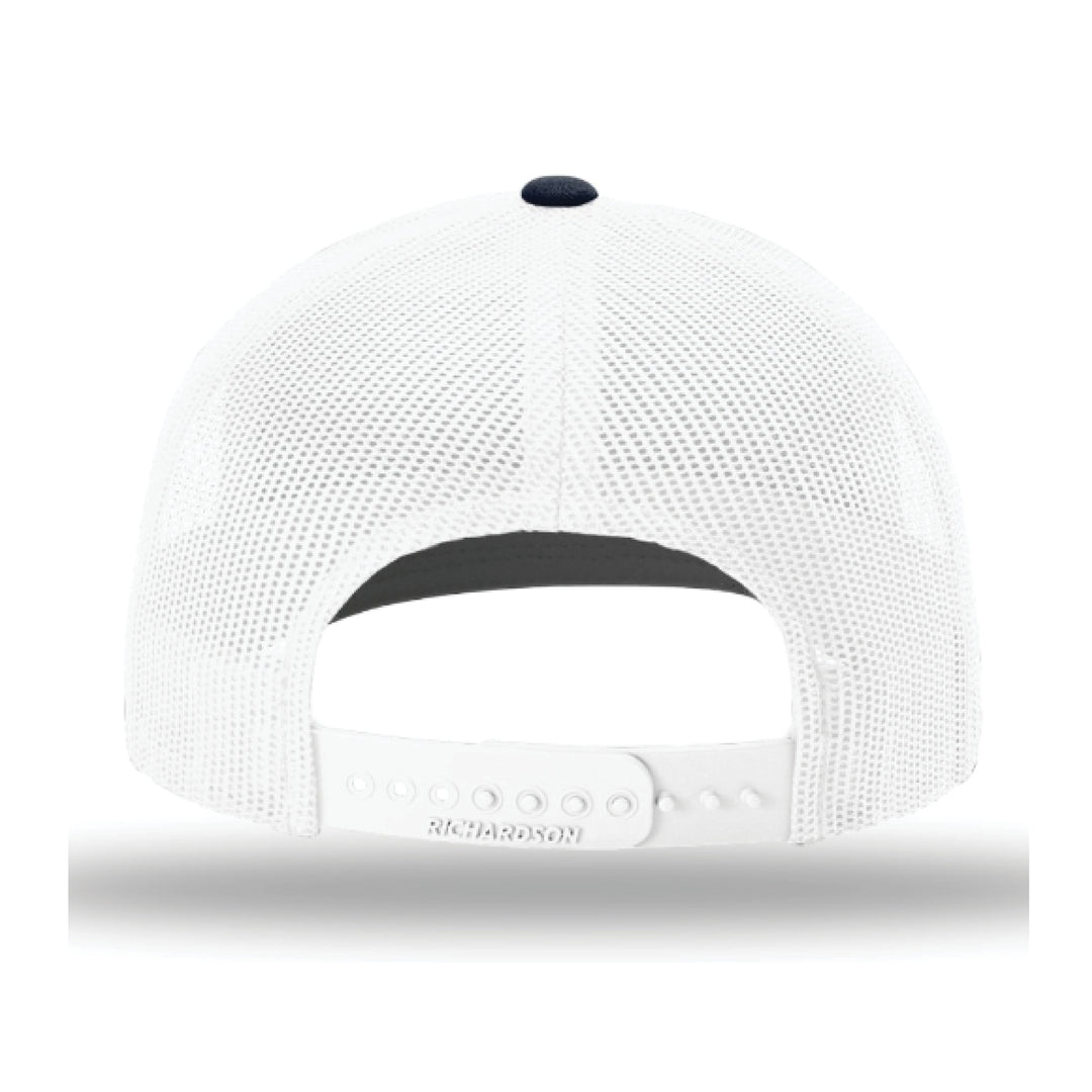American Flag Patch Trucker Hat (NAVY/WHITE)