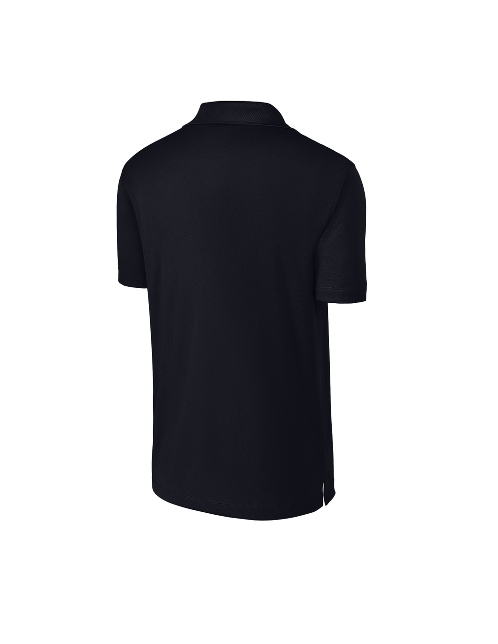 Embroidered American Flag Performance Polo - Black