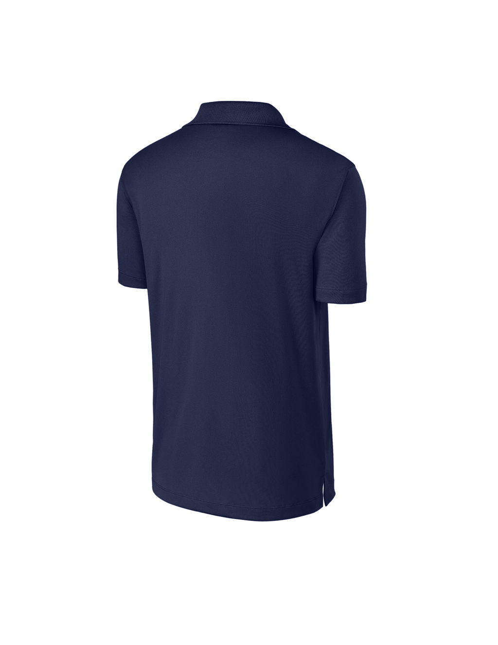 Embroidered American Flag Performance Polo - Navy Blue