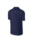 Embroidered American Flag Performance Polo - Navy Blue