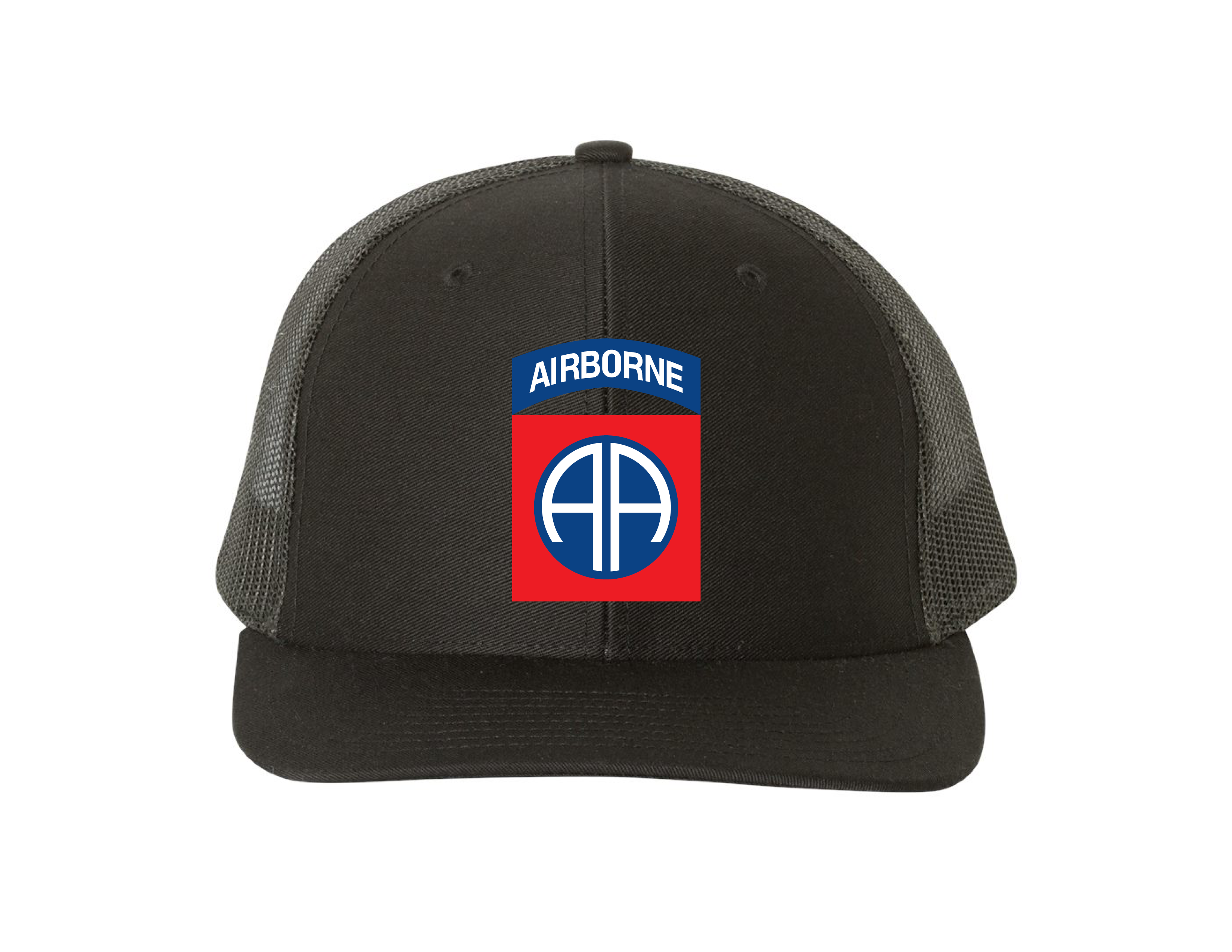 82nd Airborne Richardson 112 Trucker Hat - Black