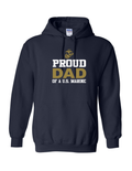 Proud Dad of a United States Marine Hoodie - Navy