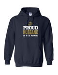 Proud Husband of a United States Marine Hoodie - Navy