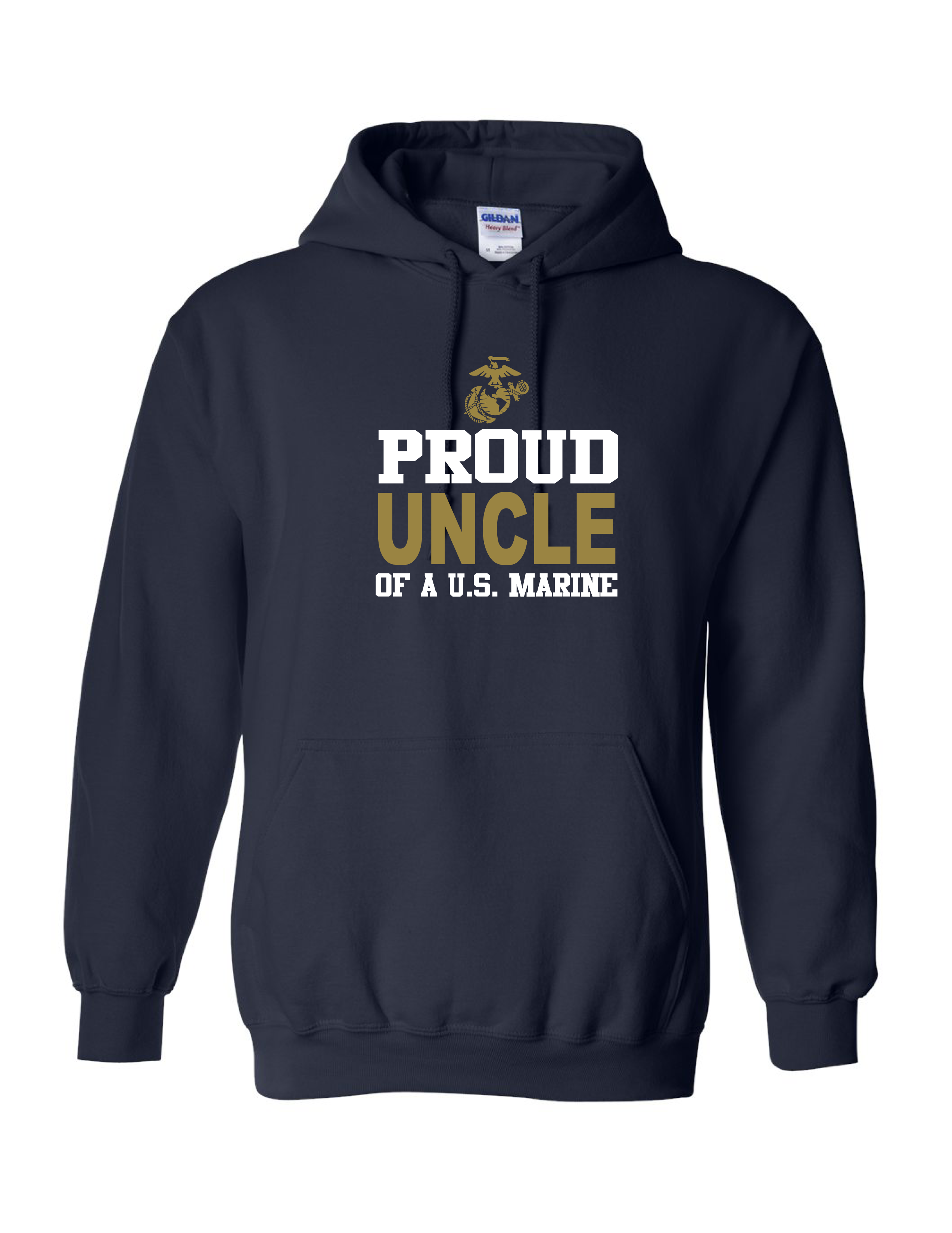 Proud Uncle of a United States Marine Hoodie - Navy