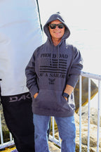 Proud Dad of a Sailor Navy Premium Hoodie (Midnight Navy)