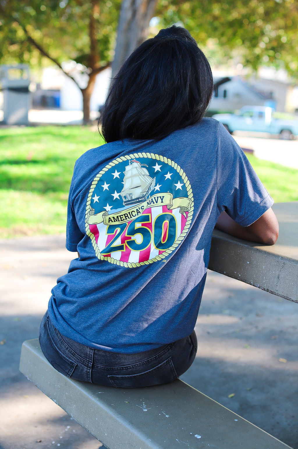 Navy 250th Birthday T-Shirt (Heather Navy)