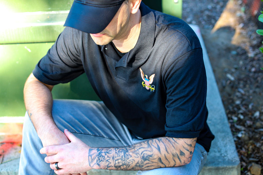 Navy Polo (Black)