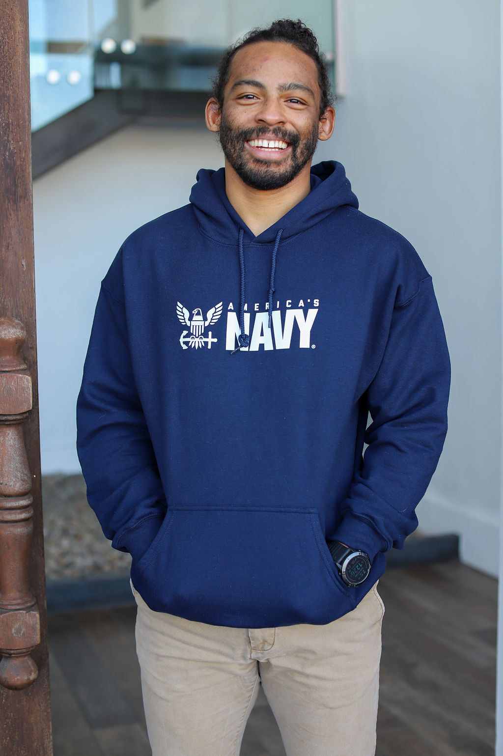 Navy Logo Hoodie (Navy) – Oak and Liberty