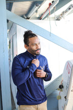 U.S. Navy Under Armour Performance Quarter Zip Pullover (Midnight Navy)