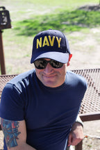US Navy Low Profile Cap - Navy Blue with Gold Embroidery