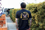Navy Veteran T-Shirt (Black Heather)