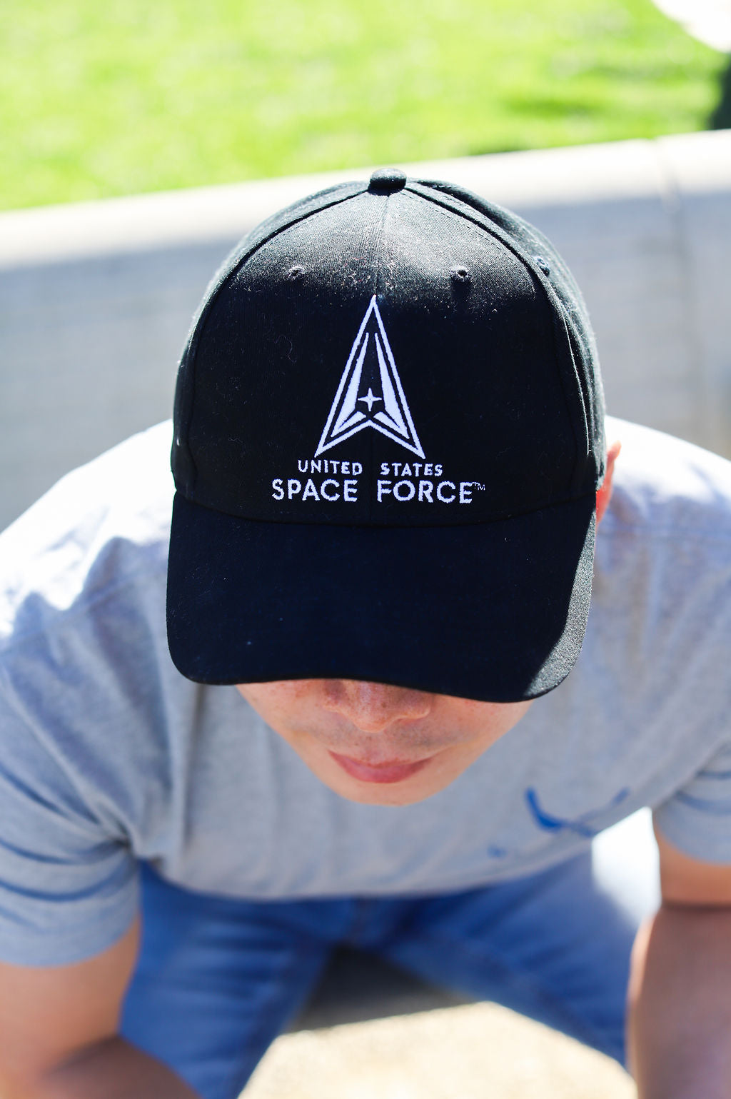 United States Space Force – Semper Supra Black Embroidered Cap – Adjustable