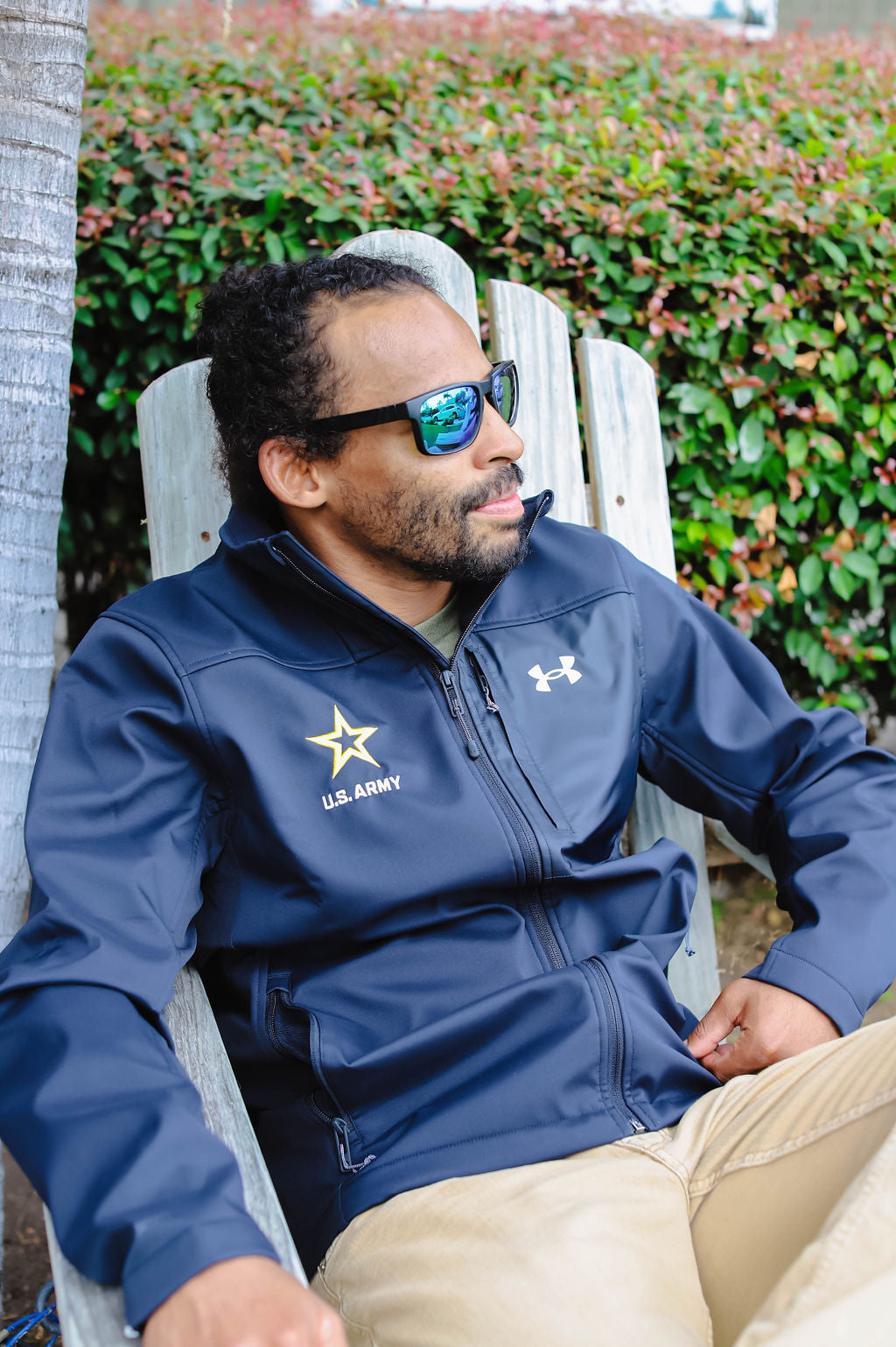 U.S. Army Zip Under Armour Jacket (Black)