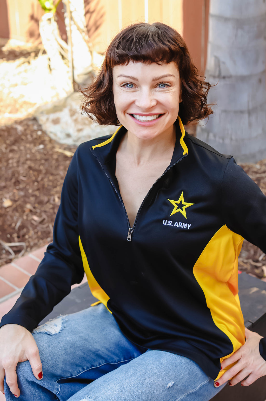 U.S. Army Quarter Zip LADIES (Black)