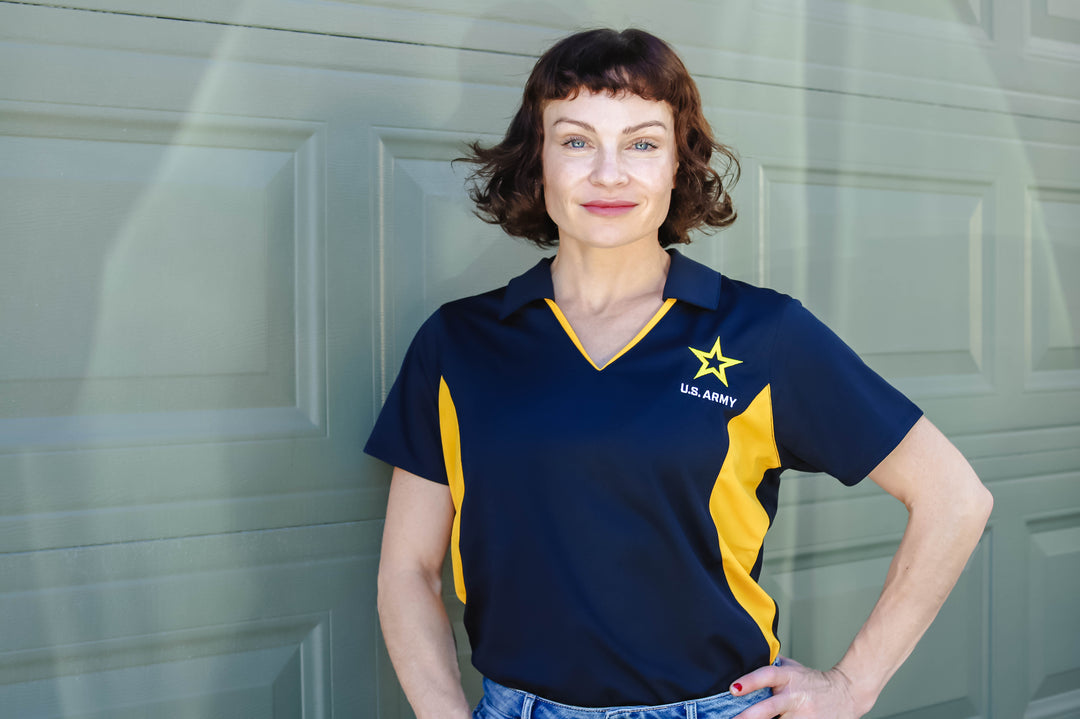 U.S. Army™ Ladies Polo (Black and Gold)