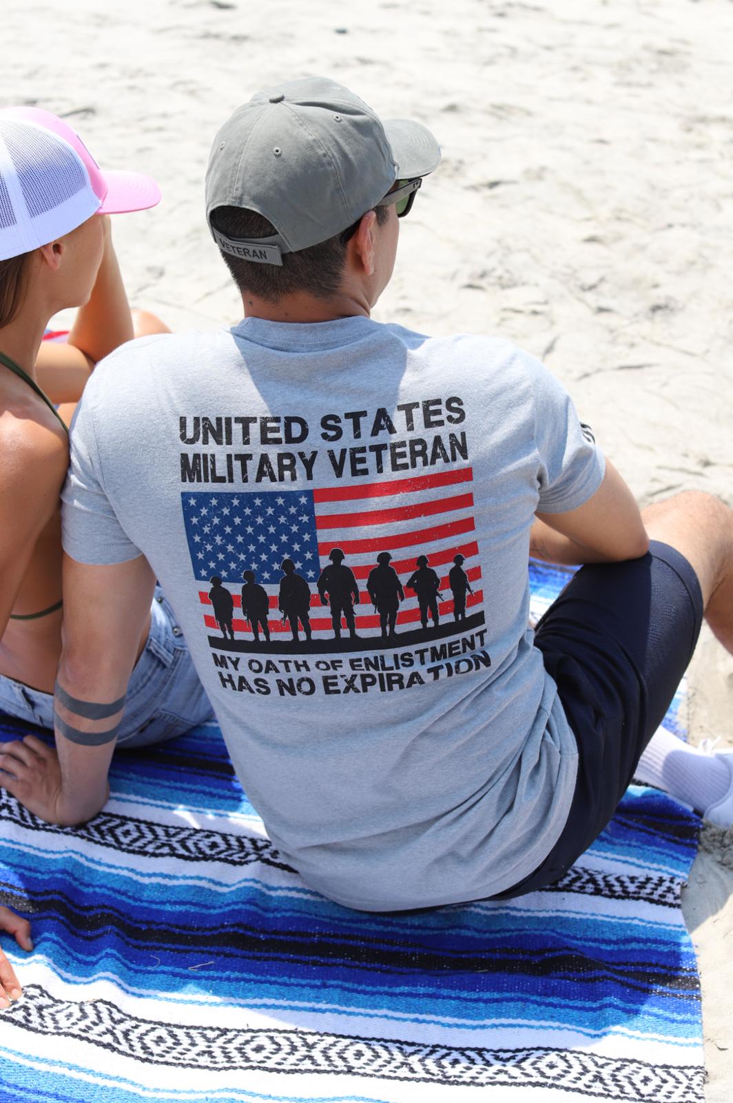 United States Military My Oath Veteran T-Shirt (Grey)