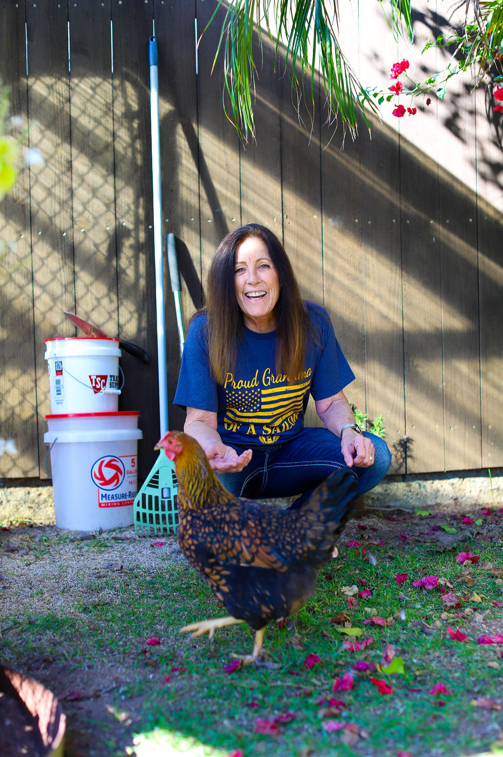 Proud Grandma of a Sailor Navy T-Shirt (Heather Navy)