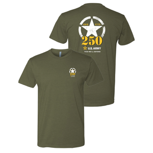 Army 250th Birthday T-Shirt (Military Green)