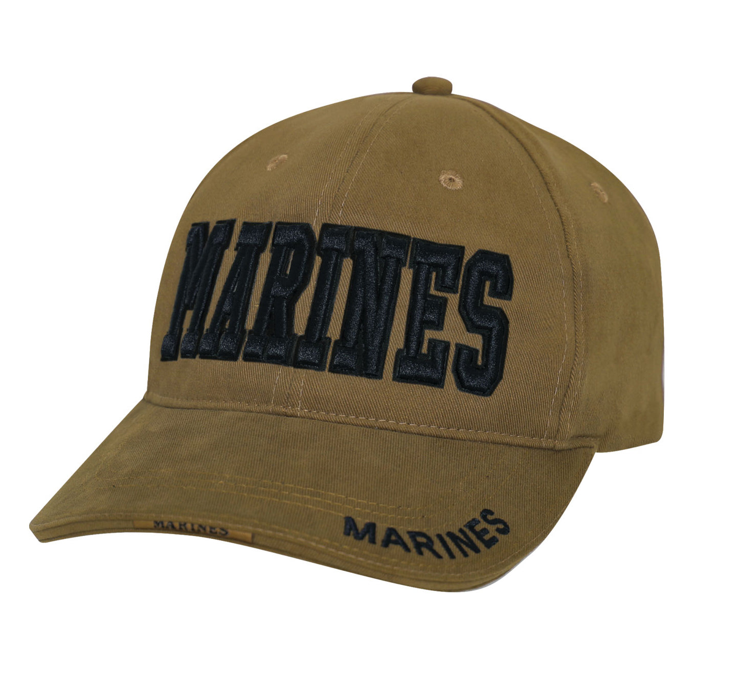 US Marines Deluxe Embroidered Low Profile Cap - Coyote Brown